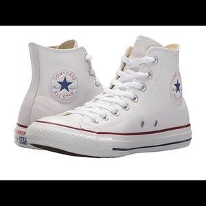 Converse Chuck Taylor’s hi white leather